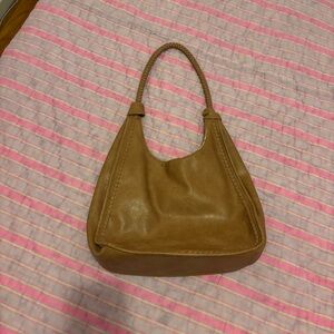 Elegant Tan Leather Hobo Bag